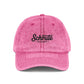 Vintage Embroidered Cap — "Schrute Farms" Retro Dad Hat Hats Printify One size Pink