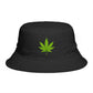 Cannabis Leaf Bucket Hat — Brown Marijuana Graphic Sun Hat Hats Printify One size Black