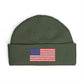 American Flag Cuff Beanie – Embroidered USA Knit Hat Hats Printify One size Cypress