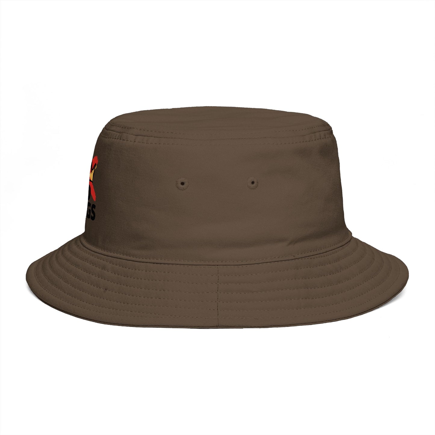 No Kings Bucket Hat — Rebellious Crown Graphic Cotton Bucket Hat