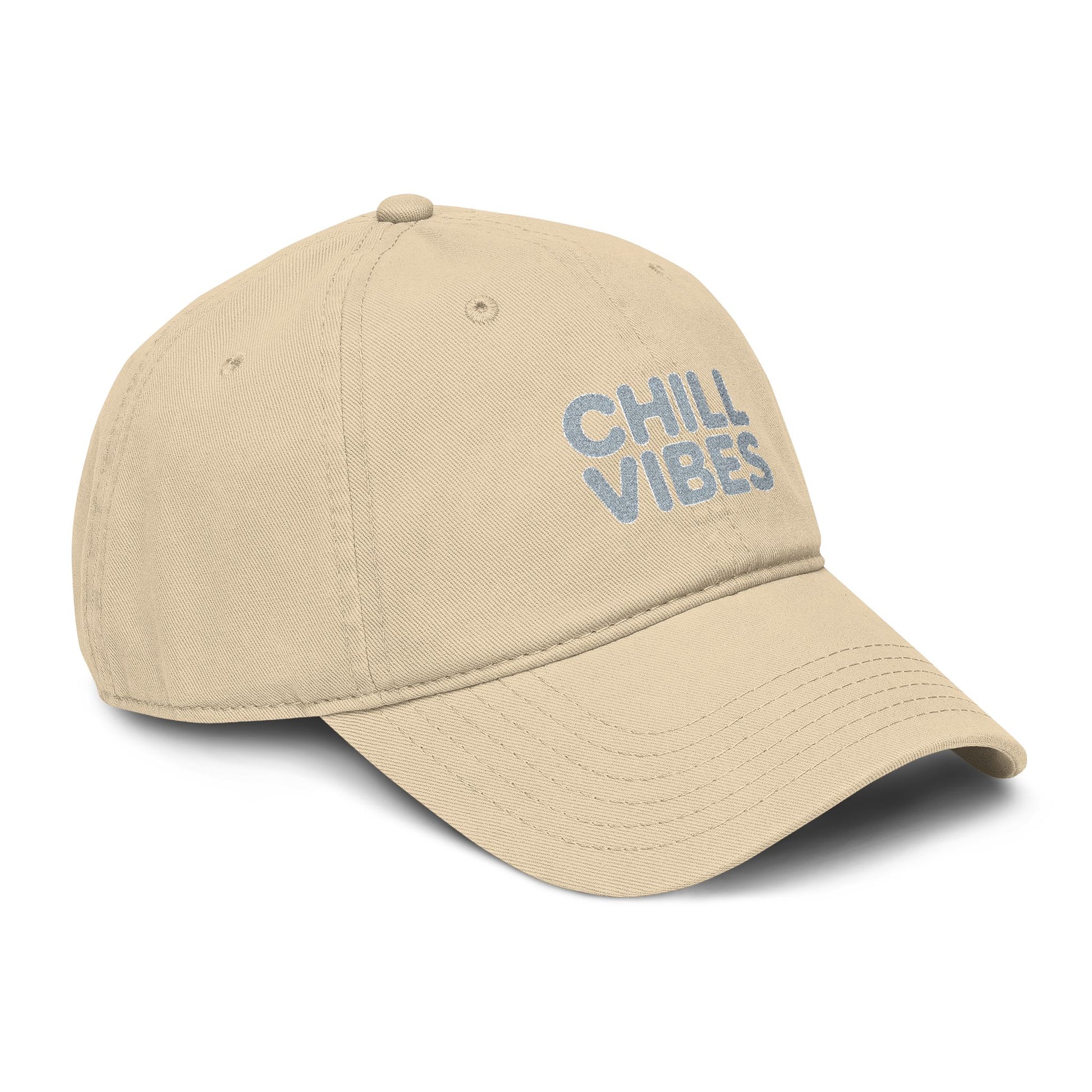 Chill Vibes Washed Baseball Cap Hats Printify