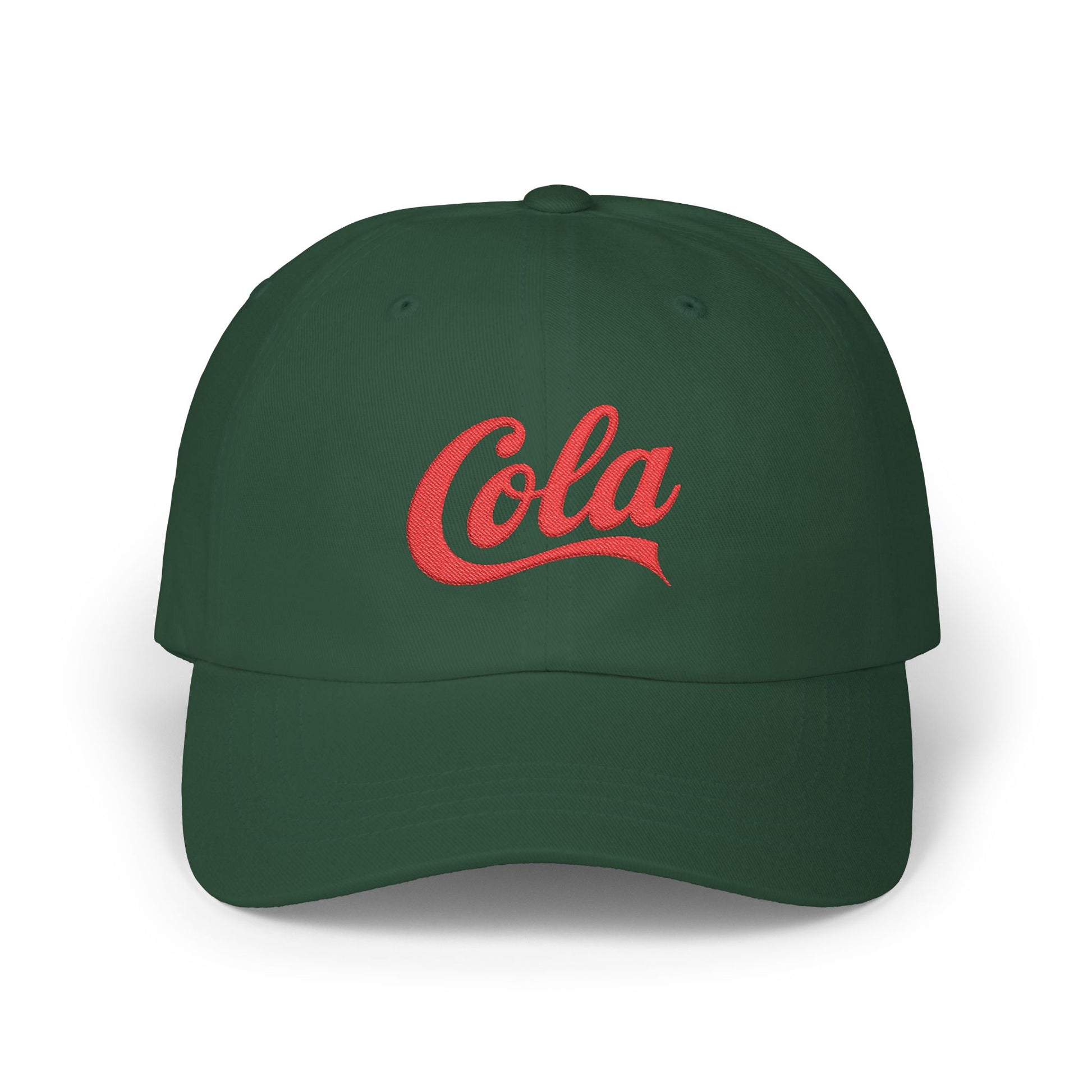 Cola Embroidered Dad Cap – Retro Soda Logo Baseball Hat Hats Printify Spruce One size
