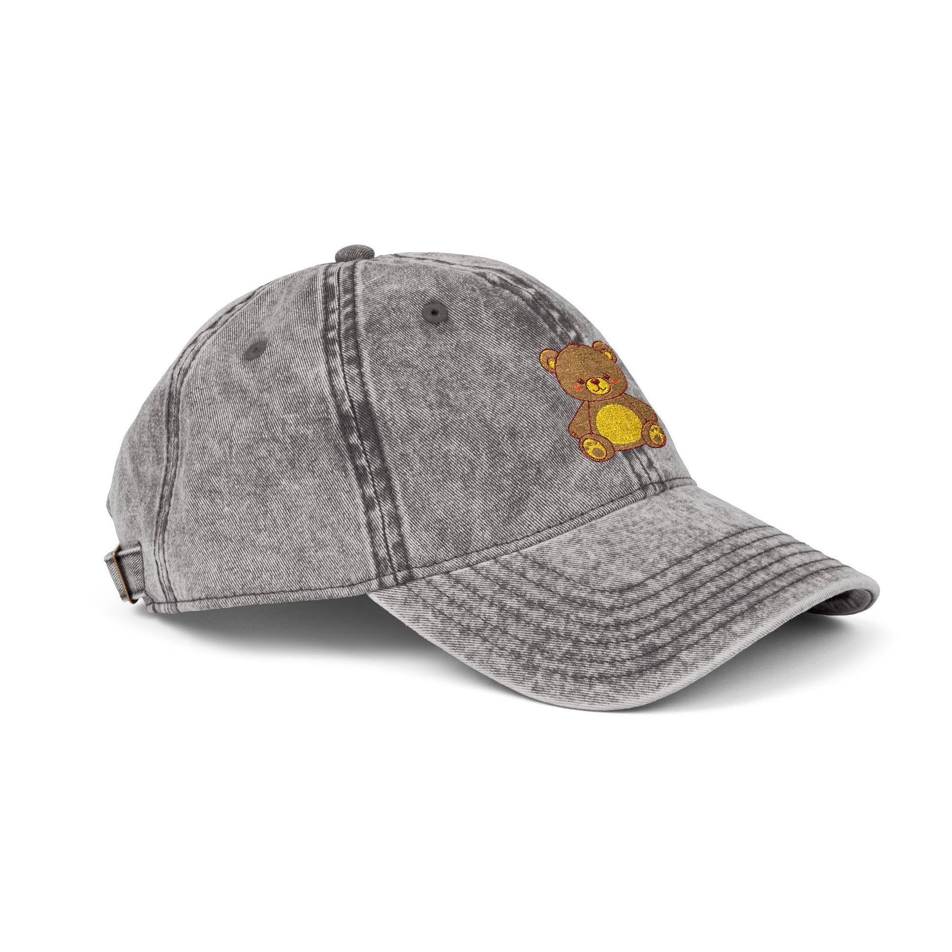 Vintage Embroidered Teddy Bear Cap Hats Printify