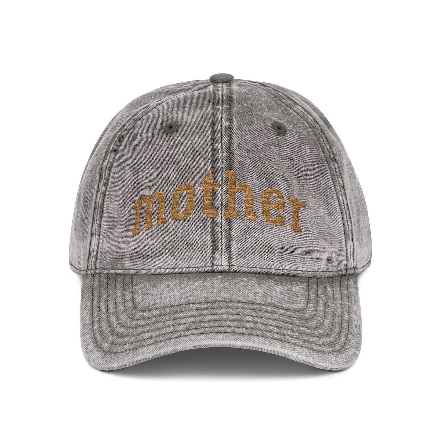 Embroidered 'mother' Vintage Cap – Distressed Red Mom Baseball Hat, Mother's Day Gift