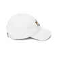 Dad Cap — Grumpy Cat at Dinner Embroidered Hat Hats Printify