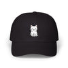 Cute Kitty Embroidered Dad Cap Hats Printify Black One size