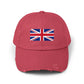 Distressed Union Jack Cap — British Flag Baseball Hat Hats Printify Dashing Red One size