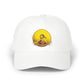Duck Sunset Dad Cap — Embroidered Duck on Yellow Sun Baseball Hat Hats Printify White One size