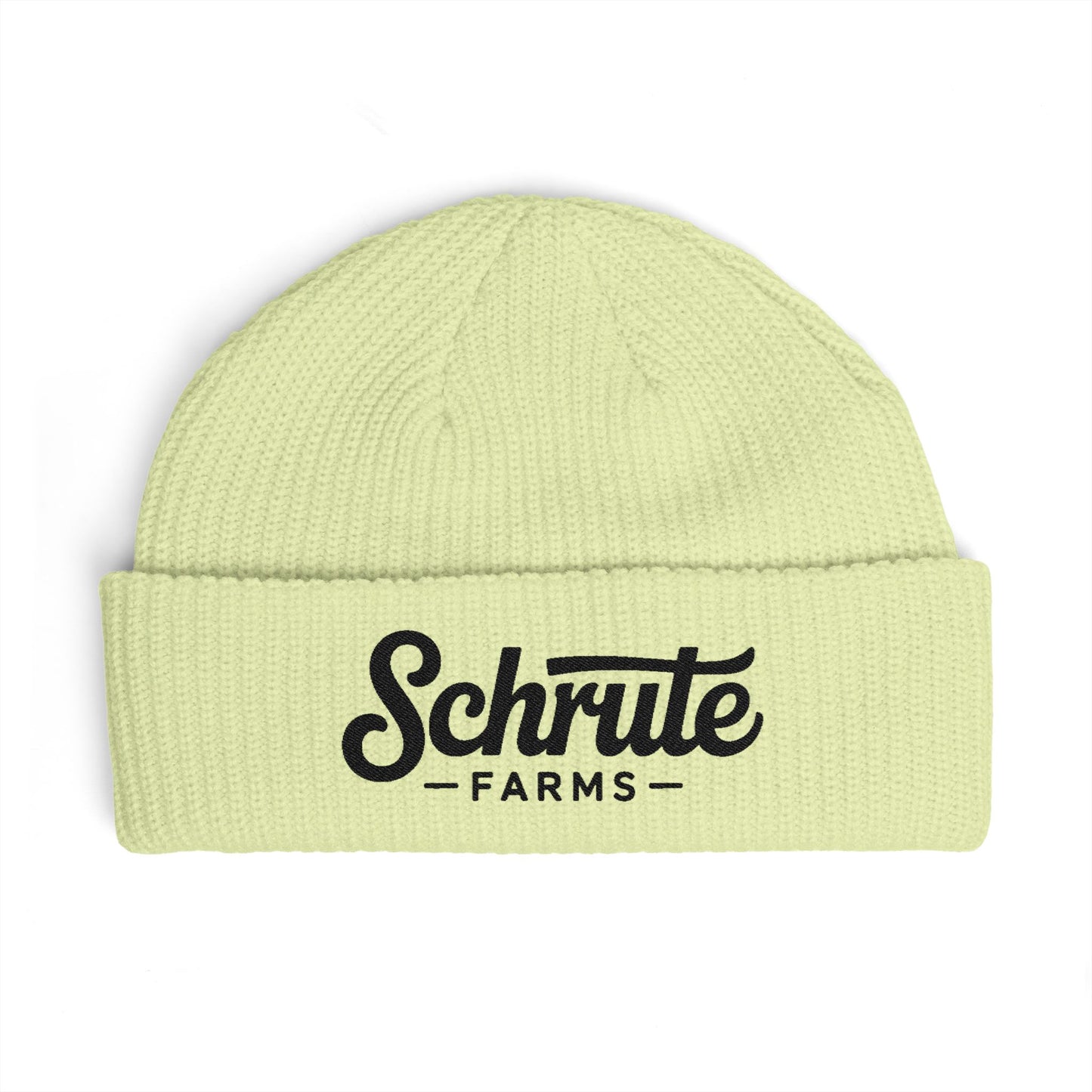 Schrute Farms Cuff Beanie – Embroidered Farm Logo Winter Hat Hats Printify