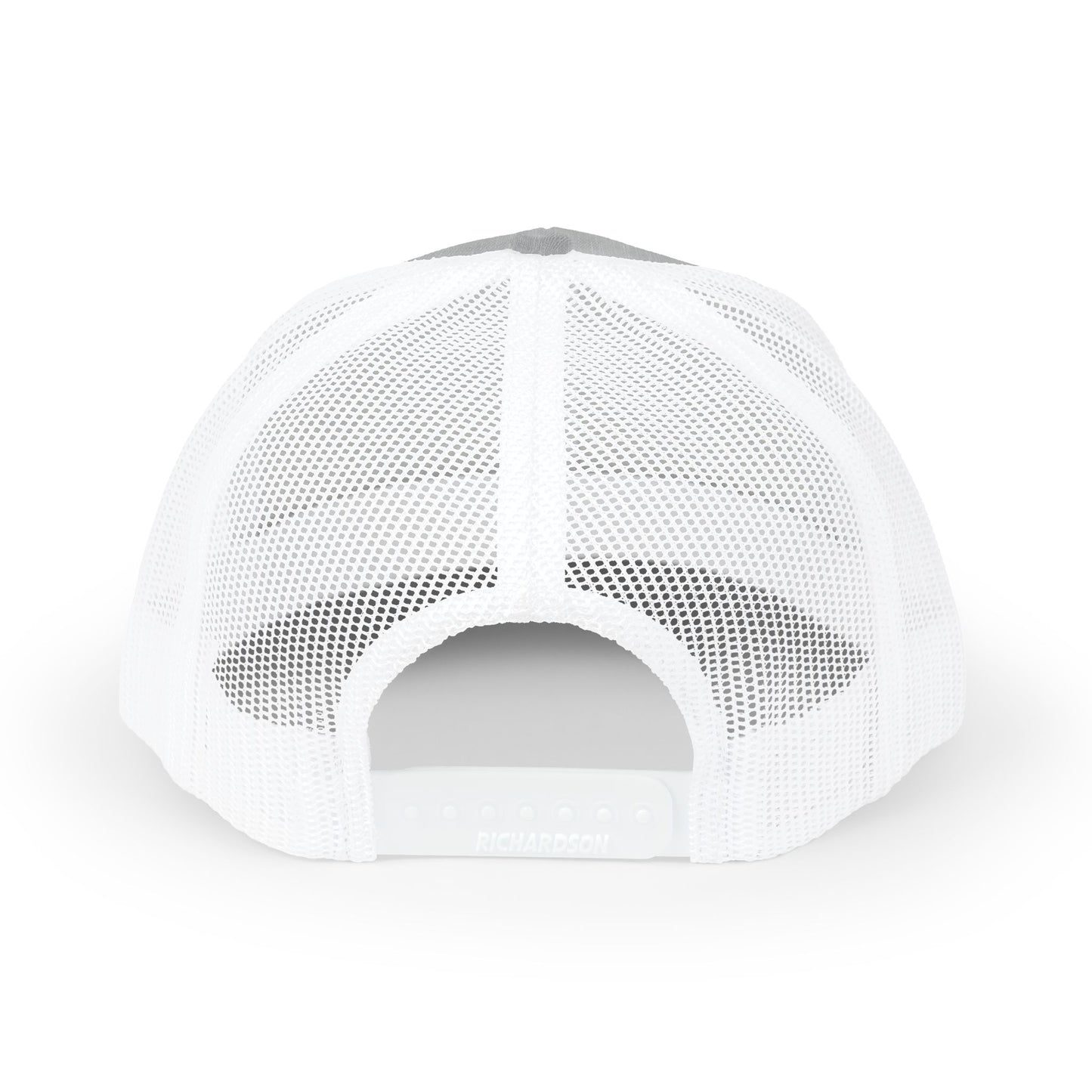 Embroidered LA Logo Snapback Trucker Cap Hats Printify One size Heather Grey/White