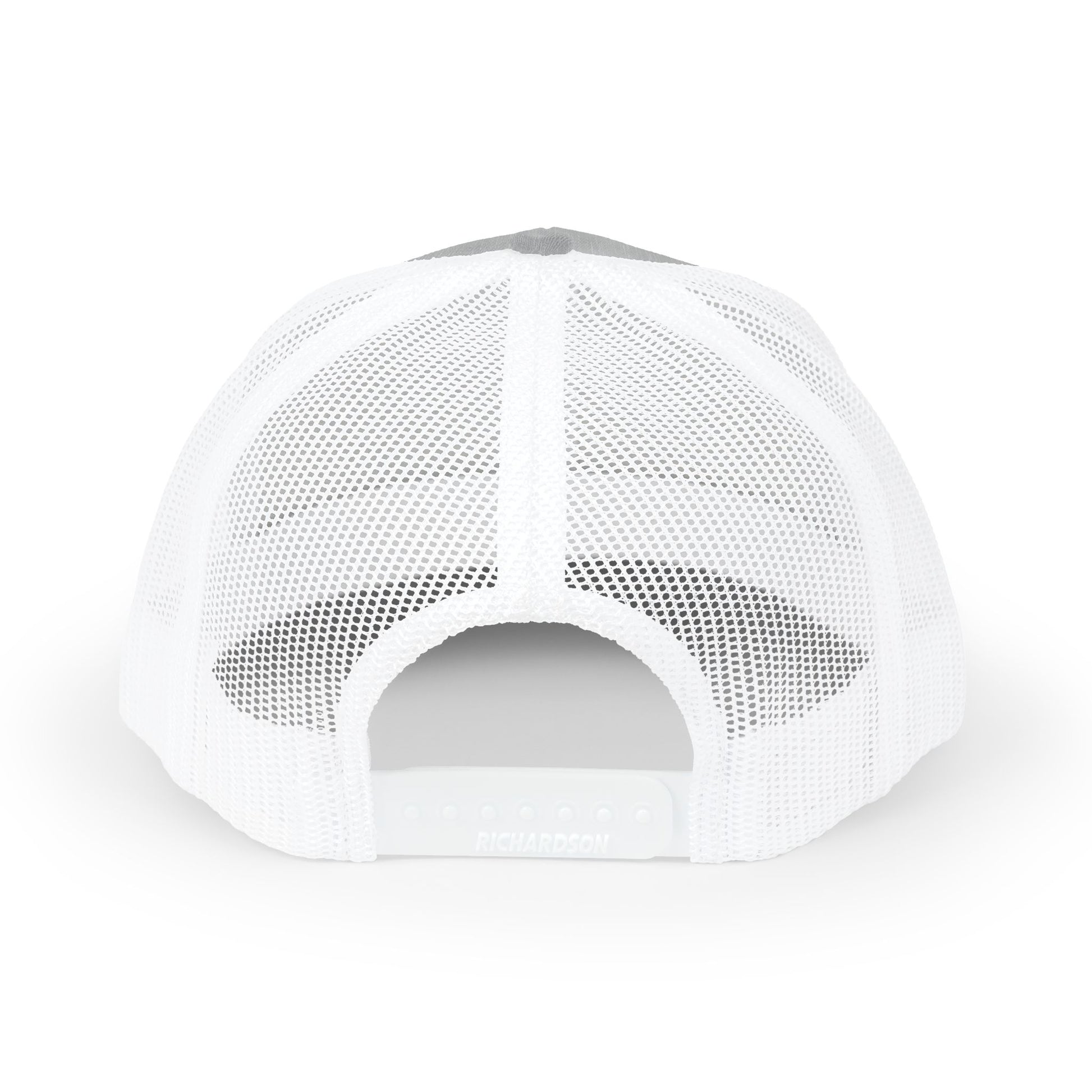 Embroidered LA Logo Snapback Trucker Cap Hats Printify One size Heather Grey/White