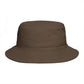 Christian Cross Bucket Hat — Minimal Faith Brown Sun Hat