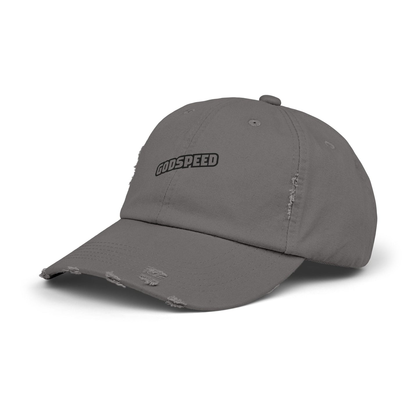 Godspeed Distressed Baseball Cap – Vintage Worn Dad Hat for Men & Women Hats Printify