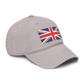 Washed Cotton Baseball Cap with Distressed Union Jack Patch Hats Printify
