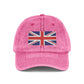 Vintage Union Jack Embroidered Cap Hats Printify One size Pink