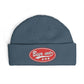 Cuff Beanie - 'Been Wild' Retro Patch Knit Hat (Casual Streetwear, Winter Gift)