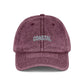 Coastal Embroidered Vintage Cap — Washed Red Dad Hat Hats Printify One size Maroon