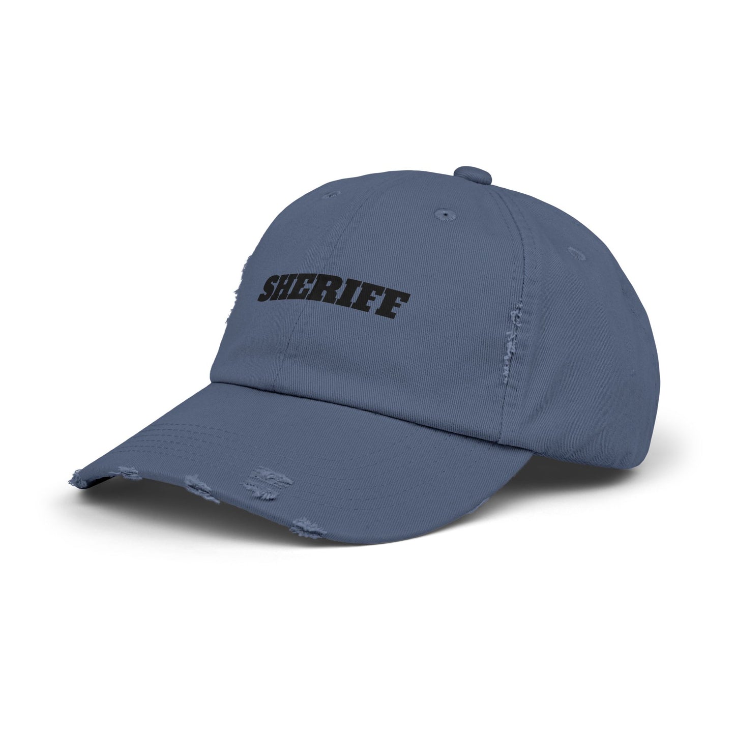 Sheriff Distressed Dad Hat — Vintage Western Sheriff Cap Hats Printify