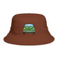 Bucket Hat — Retro Green Car Embroidered Bucket Hat Hats Printify