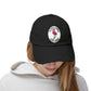 Distressed Surf Cap — "Filthy Flamingo Surf Gang" Embroidered Patch Hat Hats Printify