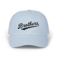 Brothers Dad Cap – Vintage Script Embroidered Baseball Hat Hats Printify Light Blue One size