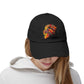 Distressed Cap — Vibrant Flame Lion Embroidered Baseball Hat Hats Printify