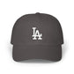 LA Distressed Logo Dad Cap — Vintage Baseball Hat Hats Printify Dark Grey One size