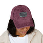 Vintage Embroidered Mountain Patch Cap — Washed Red Dad Hat