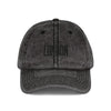 London Embroidered Vintage Cap — Washed Red Dad Hat Hats Printify One size Black