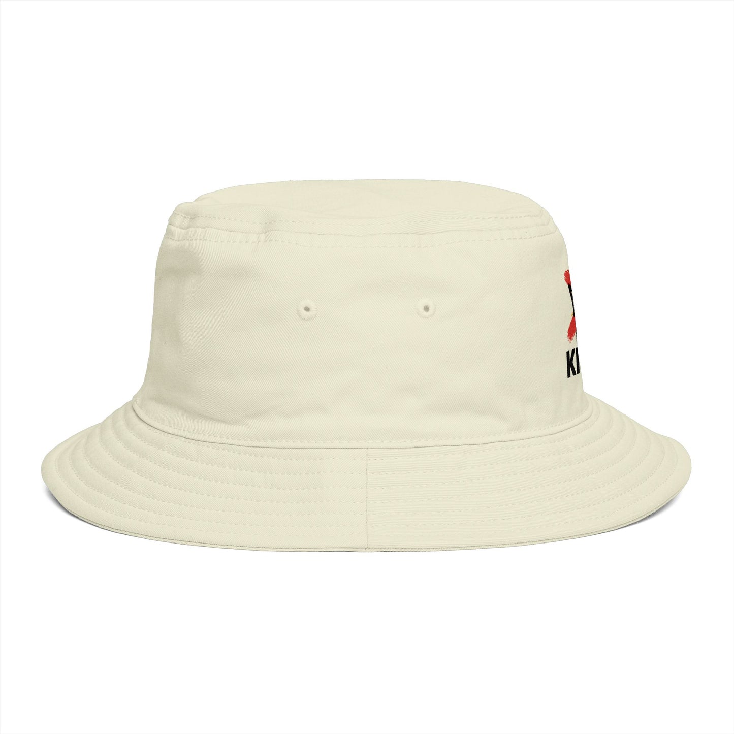 No Kings Bucket Hat — Rebellious Crown Graphic Cotton Bucket Hat