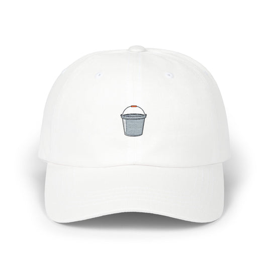 Dad Cap with Tiny Shaved Ice Embroidery – Minimal Summer Hat Hats Printify White One size