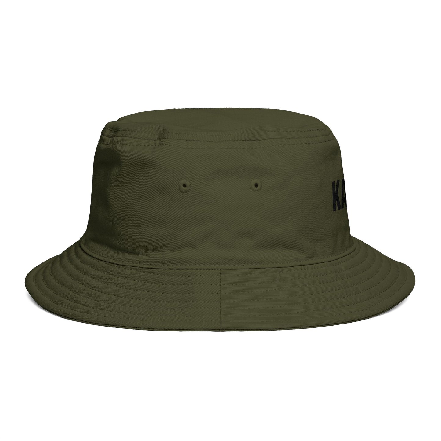 Karen Bucket Hat — Bold Name Embroidered Casual Cotton Sun Hat