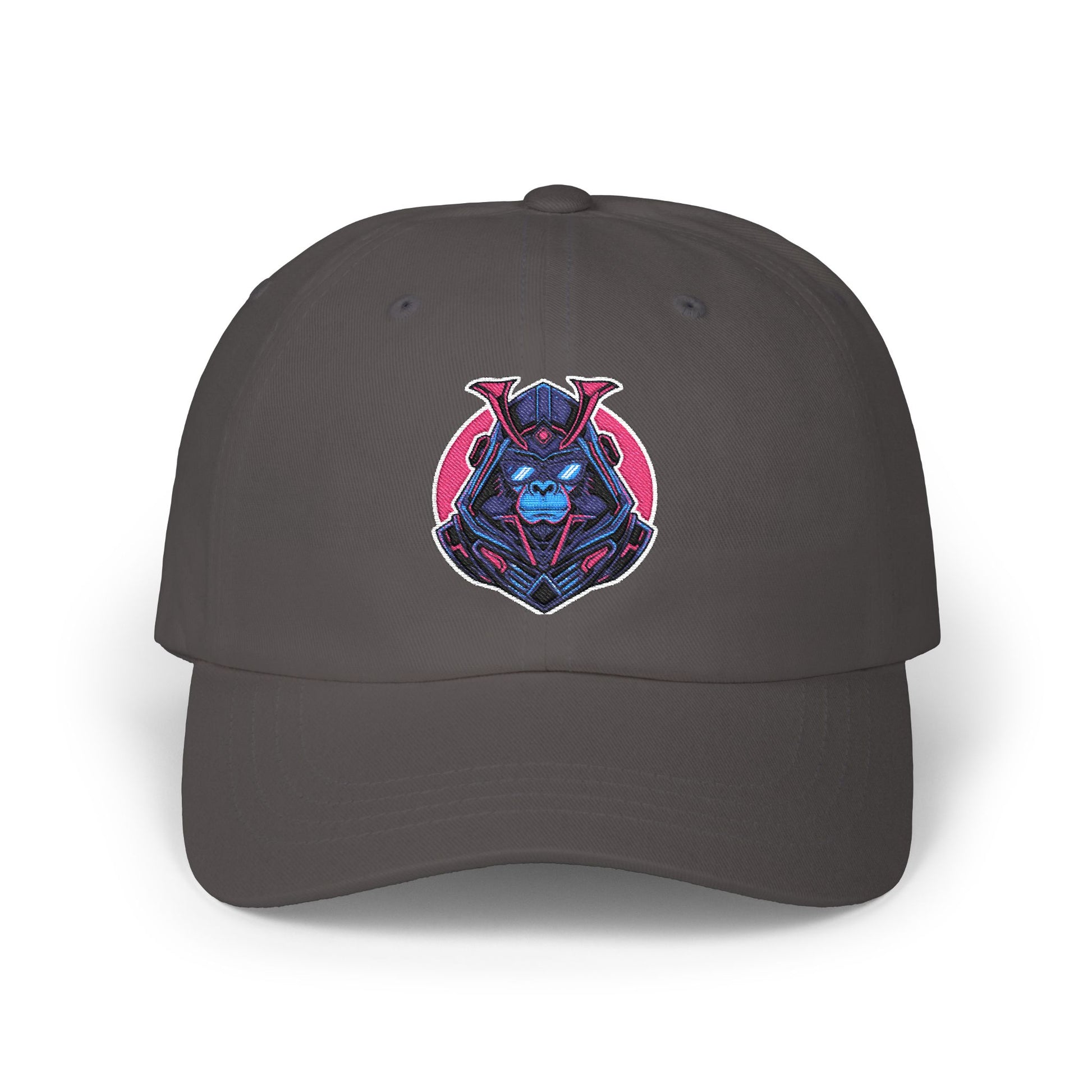 Dad Cap — Cyber Samurai Embroidered Logo Hat Hats Printify Dark Grey One size