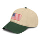 Embroidered American Flag Baseball Cap — Washed Cotton Patriotic Hat for 4th of July Hats Printify
