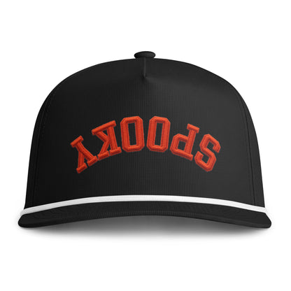 Spooky Halloween Rope Cap Hats Printify Black Adjustable