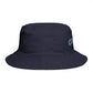 Coastal Bucket Hat — Brown Beach Sun Hat with 'COASTAL' Retro Text