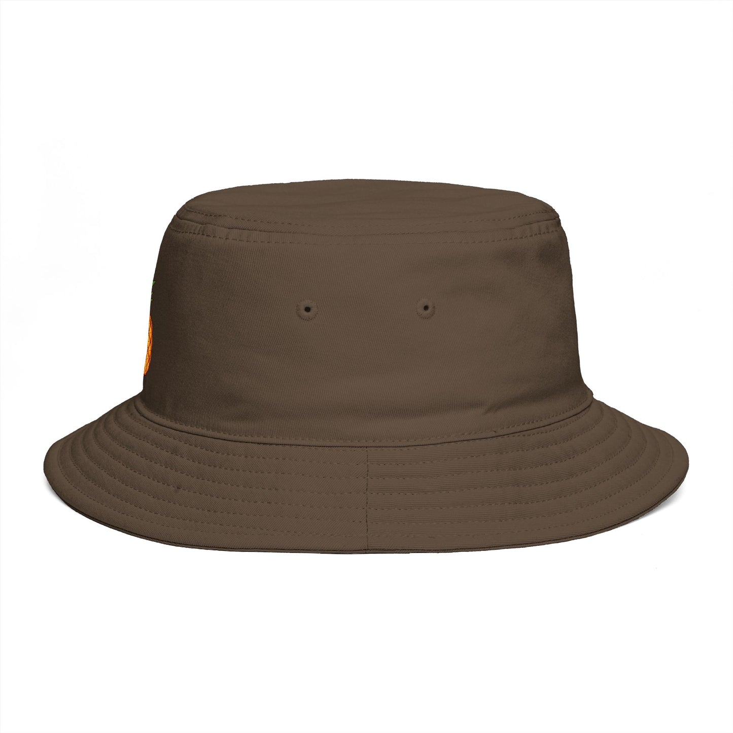 Pineapple Embroidered Bucket Hat — Tropical Summer Sun Hat