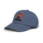 Distressed Black Cap — ‘Kings’ Crown Graphic Dad Hat Hats Printify