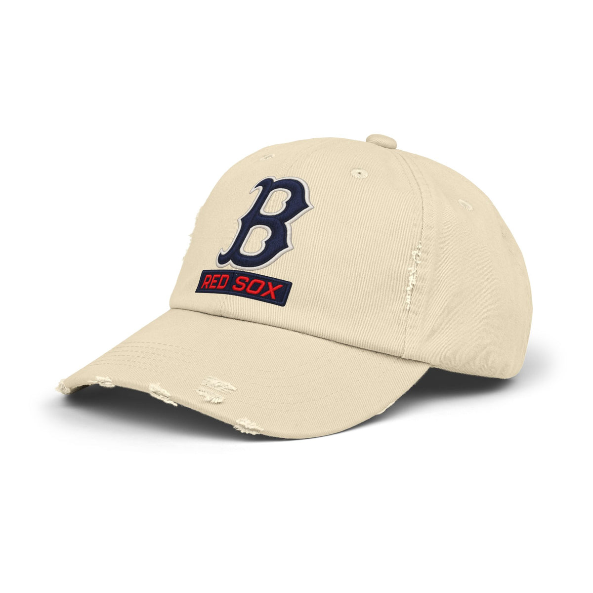 Boston Red Sox Distressed Baseball Cap Hats Printify Stone One size