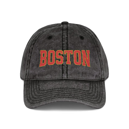 Vintage Embroidered Cap — Retro Sunset Patch Baseball Hat Hats Printify One size Black