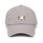 Washed Baseball Cap with Cute White Cat Embroidery