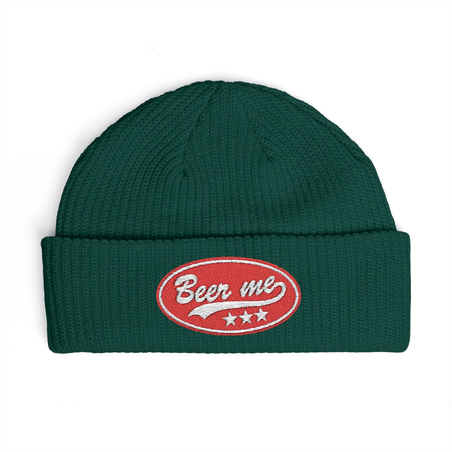 Cuff Beanie - 'Been Wild' Retro Patch Knit Hat (Casual Streetwear, Winter Gift)