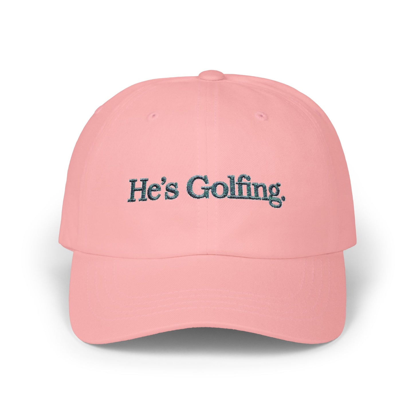 He's Golfing Dad Cap – Embroidered Golf Hat for Golf-Loving Dads