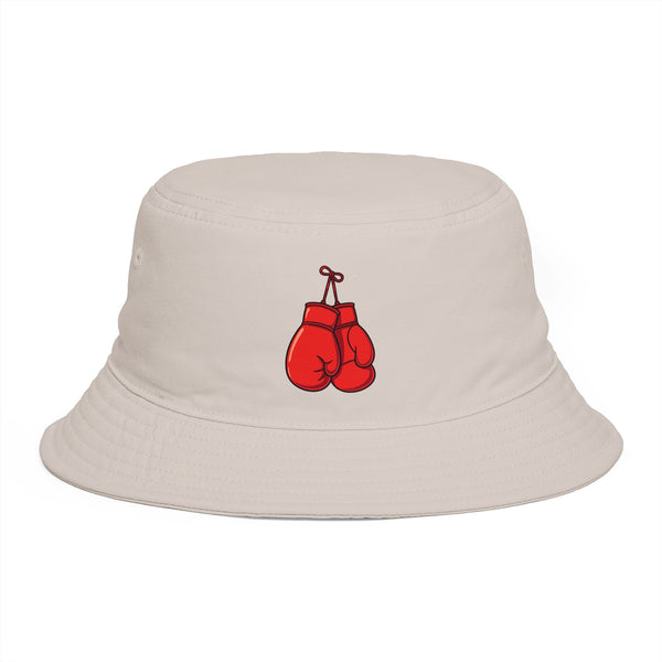 Boxing Gloves Buckethat - Retro Sport Embroidered Bucket Hat Hats Printify One size Bone