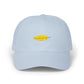 Embroidered Yellow Leaf Dad Cap — Minimal Nature Baseball Hat Hats Printify Light Blue One size