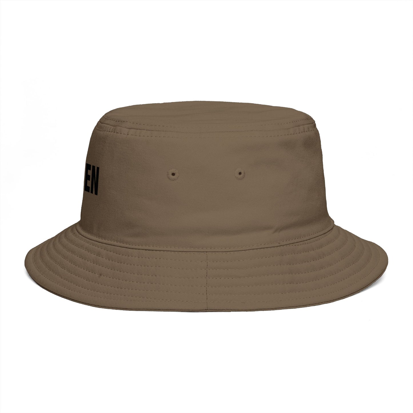 Karen Bucket Hat — Bold Name Embroidered Casual Cotton Sun Hat