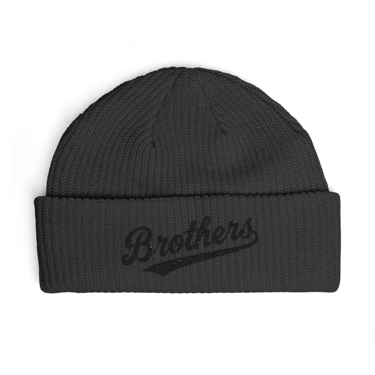Brothers Cuff Beanie — Embroidered Knit Hat for Siblings & Crew