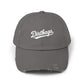 Dirtbags Distressed Baseball Cap — Vintage Script Embroidered Hat Hats Printify Nickel One size