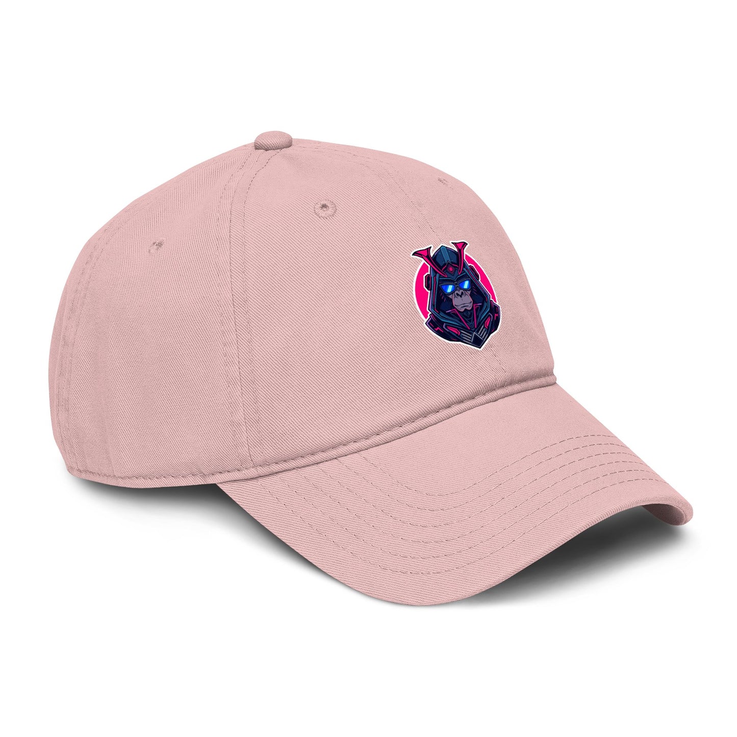 Embroidered Neon Samurai Baseball Cap — Washed Cotton Hat