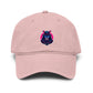 Embroidered Neon Samurai Baseball Cap — Washed Cotton Hat Hats Printify One size Dusty Rose